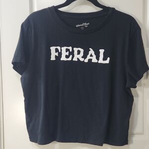 Universal Thread Black Graphic "FERAL" Tee XL